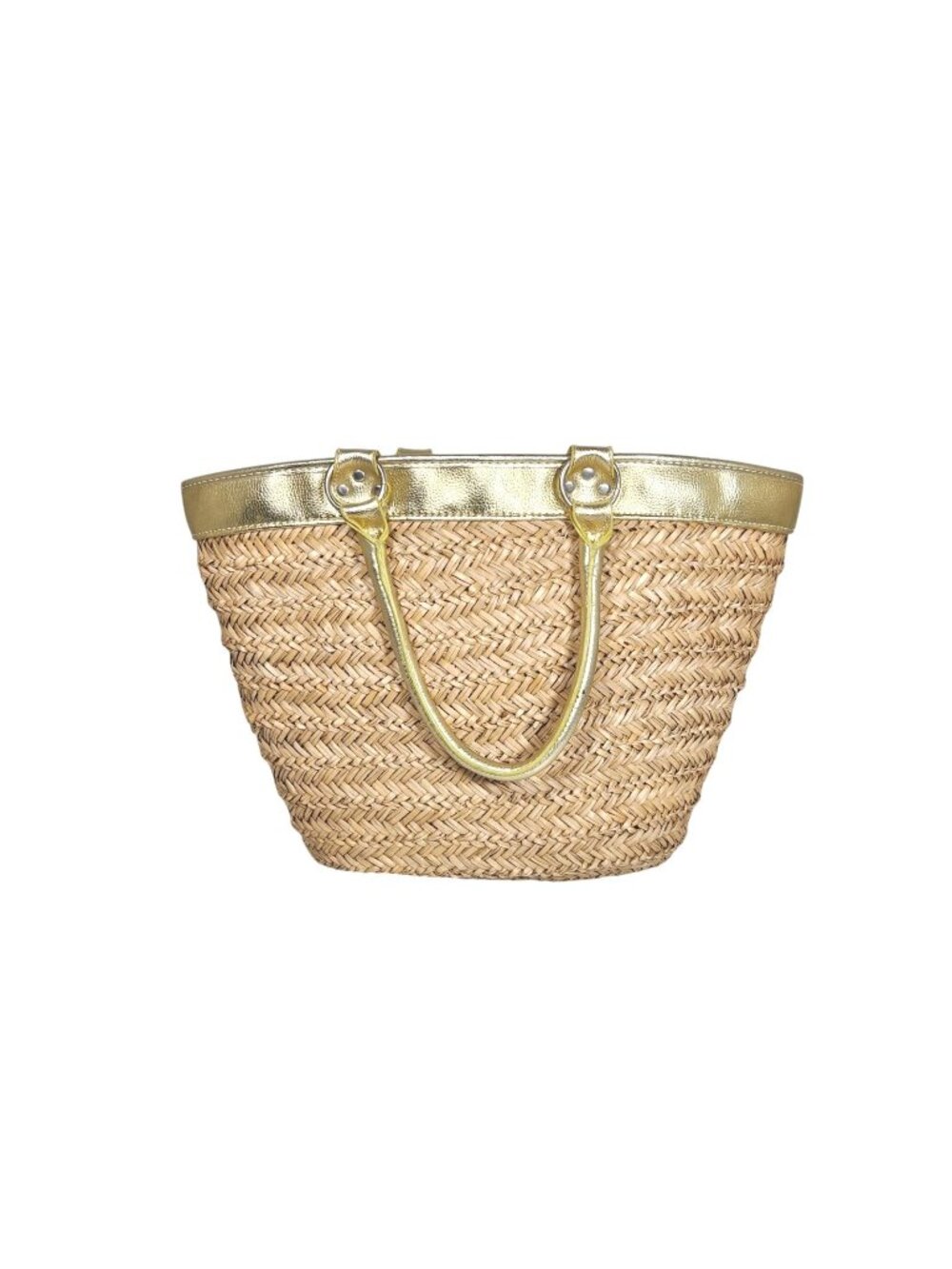 Victoria's Secret Natural Woven Straw Tote Bag Boho Double Handle Purse Handbag